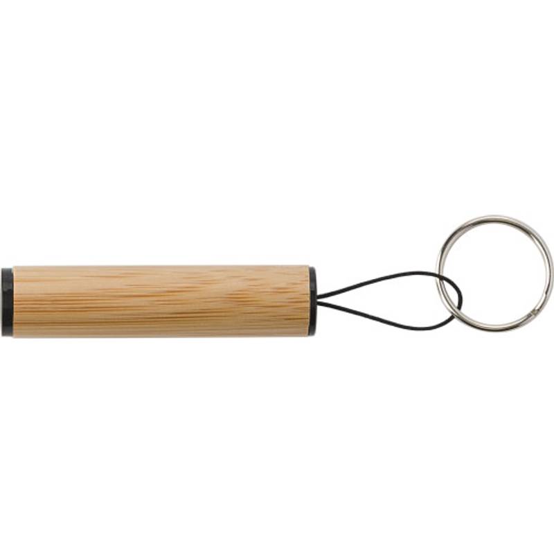 Bambusová mini baterka s kľúčenkou Ilse, hnedá