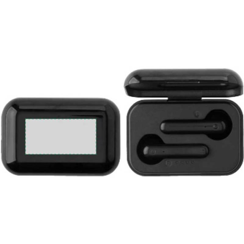 ABS bezdrátová sluchátka Mourad, černá ABS bezdrátová sluchátka Mourad, černá