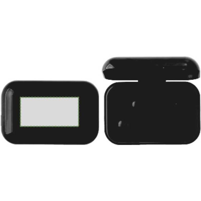 ABS bezdrátová sluchátka Mourad, černá ABS bezdrátová sluchátka Mourad, černá