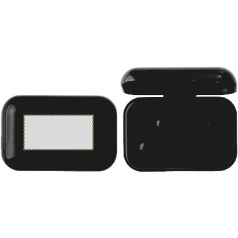 ABS bezdrátová sluchátka Mourad, černá ABS bezdrátová sluchátka Mourad, černá