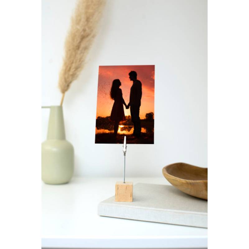 Dřevěný držák na klip Malia, hnědá Dřevěný držák na klip Malia, hnědá