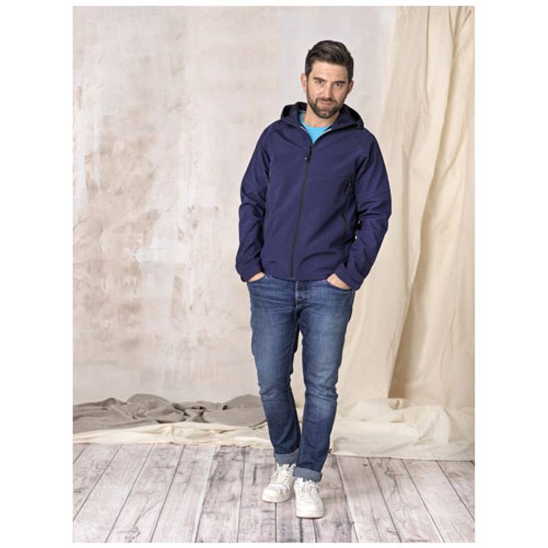 Pánska recyklovaná softshellová bunda GRS Coltan, svetlo modrá, L Pánska recyklovaná softshellová bunda GRS Coltan, svetlo modrá, L