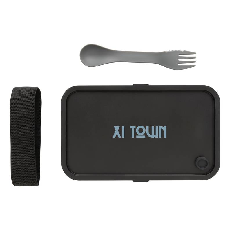 Krabička na jedlo s príborom z GRS recyklovaného PP Krabička na jedlo s príborom z GRS recyklovaného PP