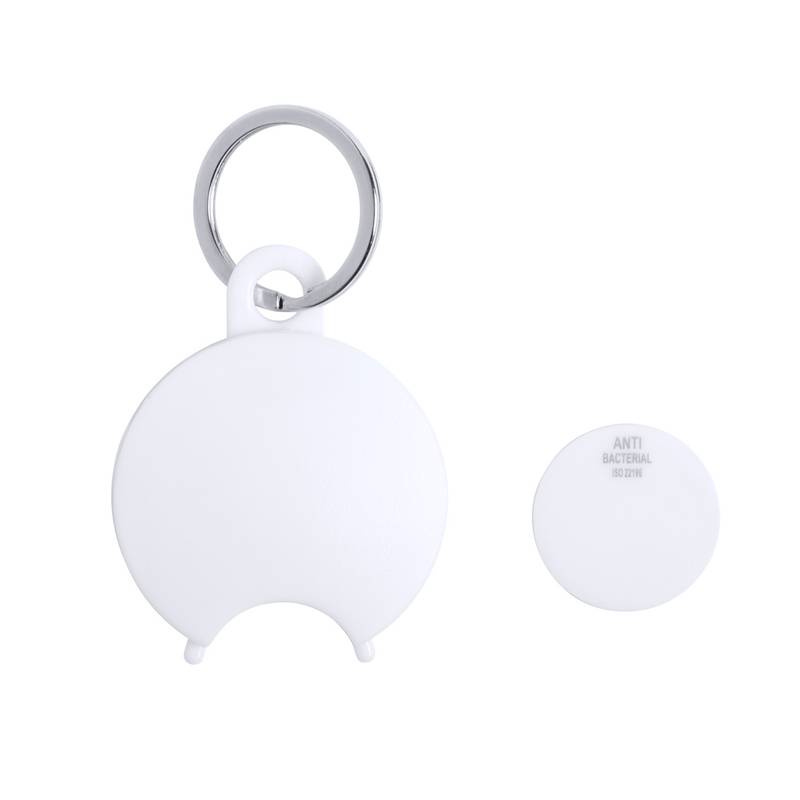 Portis antibakteriální přívěsek na klíče s žetonem, bílá Portis antibakteriální přívěsek na klíče s žetonem, bílá