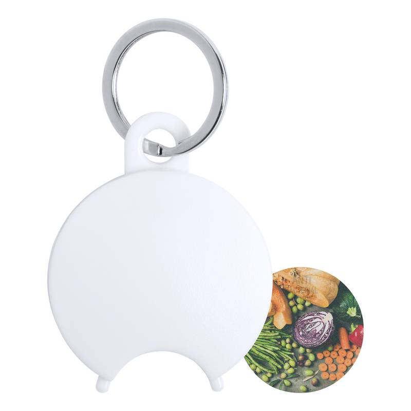 Portis antibakteriální přívěsek na klíče s žetonem, bílá Portis antibakteriální přívěsek na klíče s žetonem, bílá