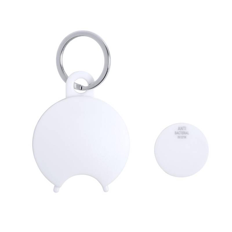 Portis antibakteriální přívěsek na klíče s žetonem, bílá Portis antibakteriální přívěsek na klíče s žetonem, bílá