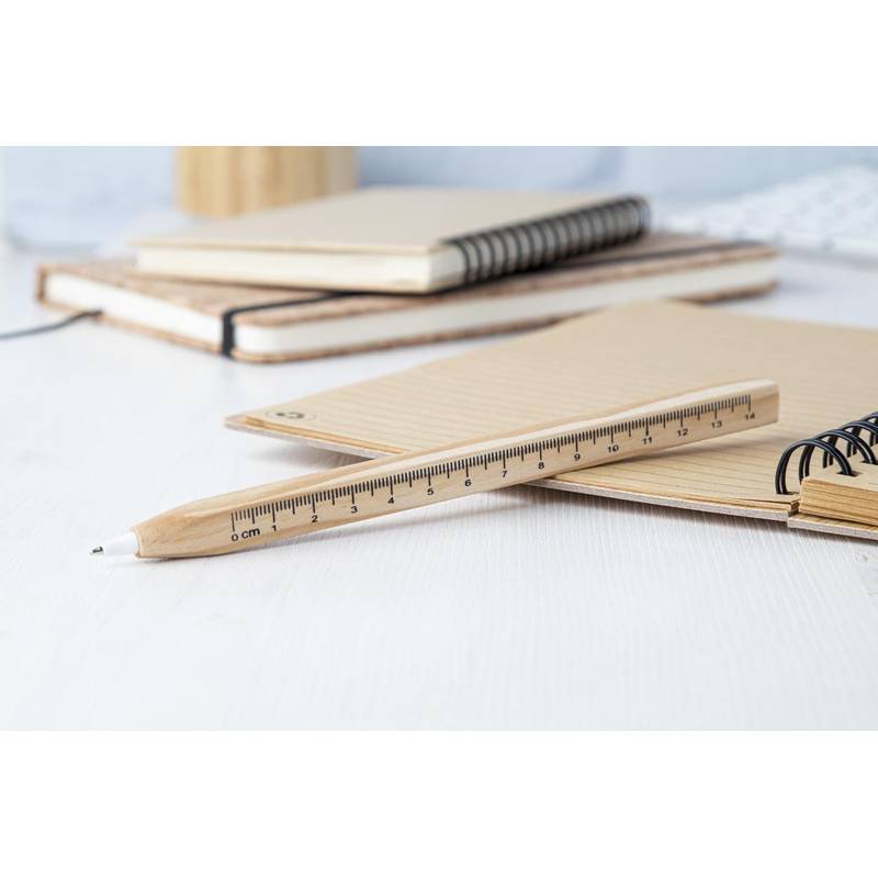 Burnham guľôčkové pero s pravítkom, hnedá Burnham guľôčkové pero s pravítkom, hnedá