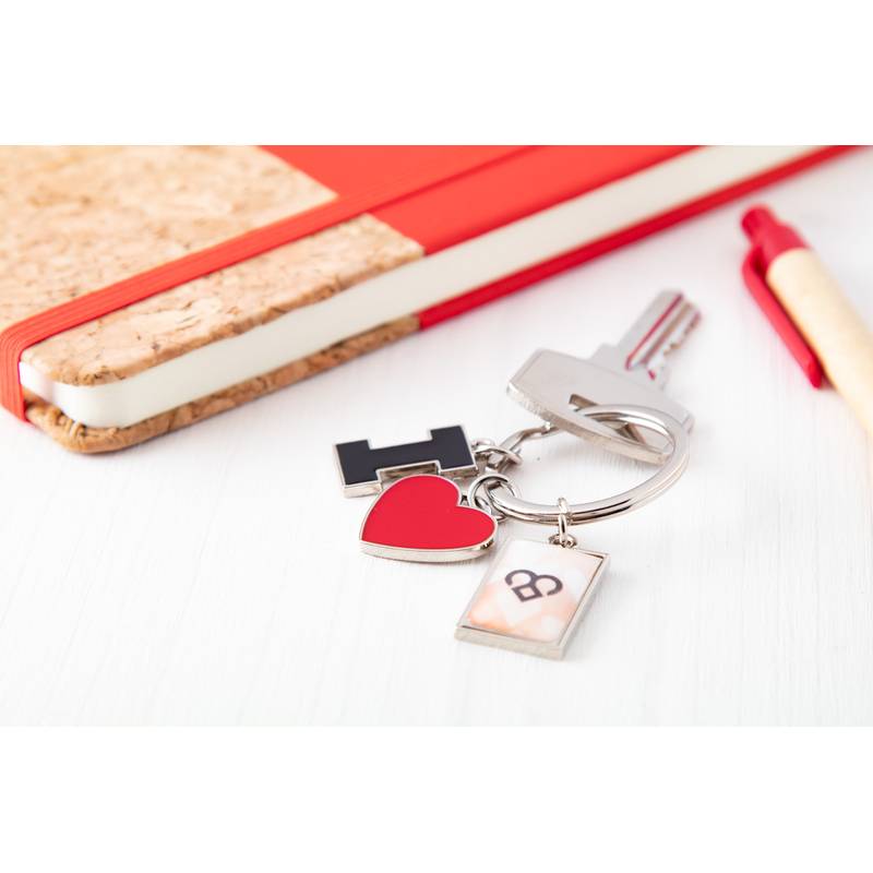 I Love prívesok na kľúče, sivá strieborná I Love prívesok na kľúče, sivá strieborná