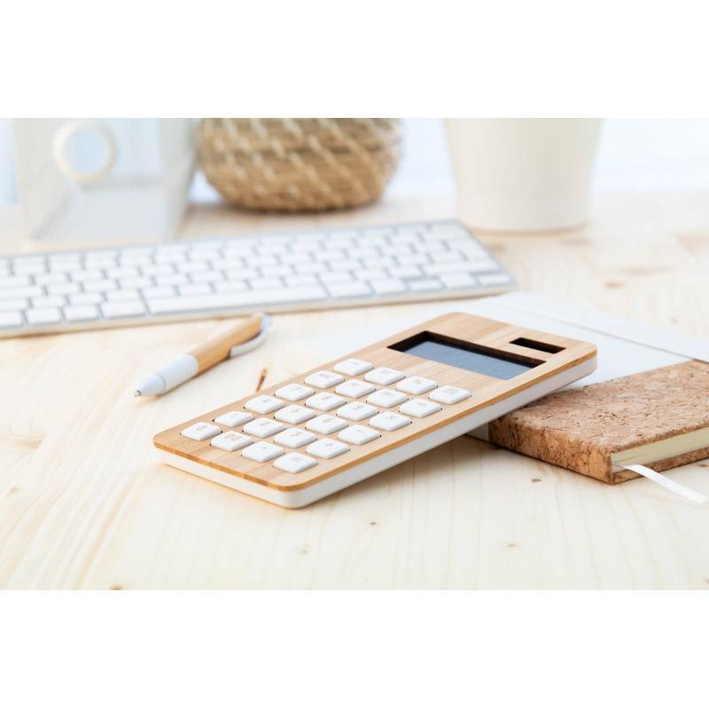 BooCalc kalkulačka z bambusu, hnědá BooCalc kalkulačka z bambusu, hnědá