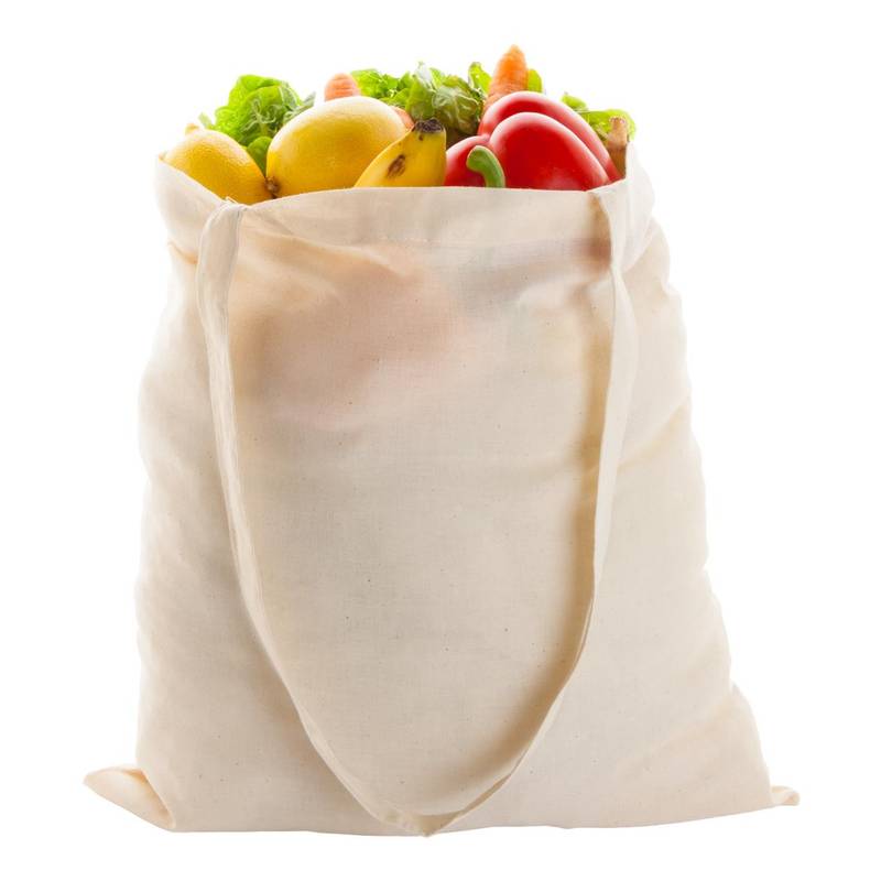 Longish bavlněná nákupní taška, hnědá béžová Longish bavlněná nákupní taška, hnědá béžová