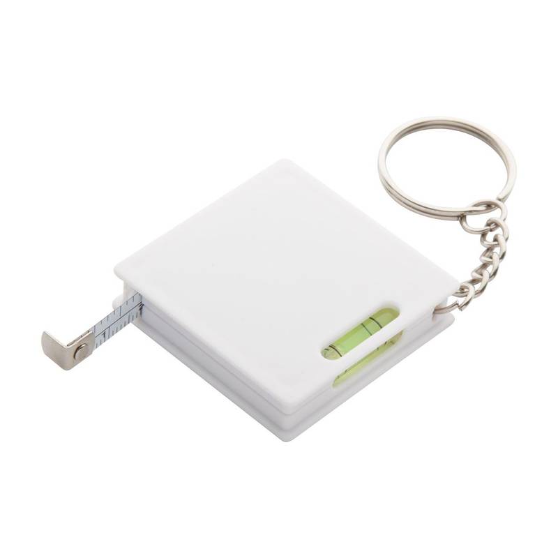 Level přívěšek na klíče s metrem, bílá Level přívěšek na klíče s metrem, bílá