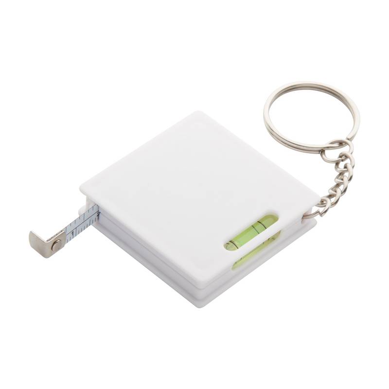 Level přívěšek na klíče s metrem, bílá Level přívěšek na klíče s metrem, bílá