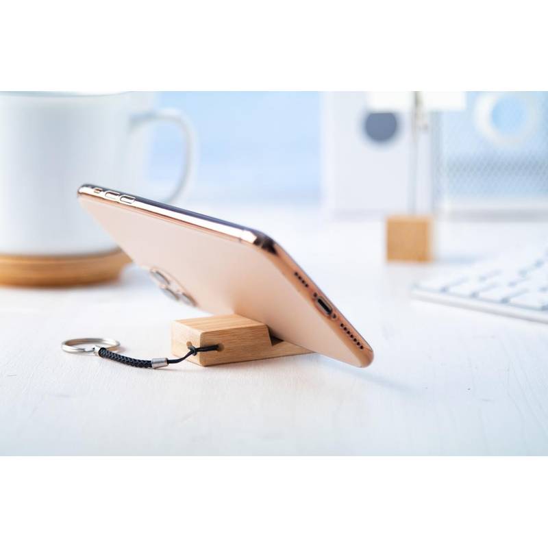 Maros stojan na mobil s príveskom na kľúče, hnedá Maros stojan na mobil s príveskom na kľúče, hnedá