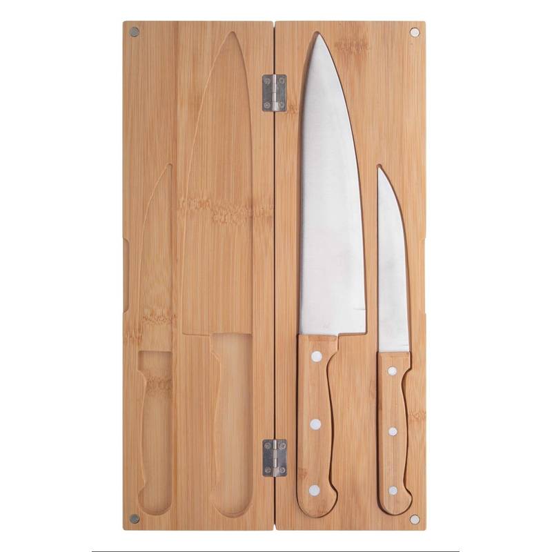 Sanjo sada bambusových nožov, hnedá Sanjo sada bambusových nožov, hnedá