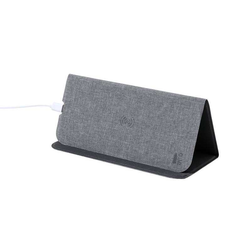 Kimy podložka pod myš s bezdrátovou nabíječkou, šedá Kimy podložka pod myš s bezdrátovou nabíječkou, šedá