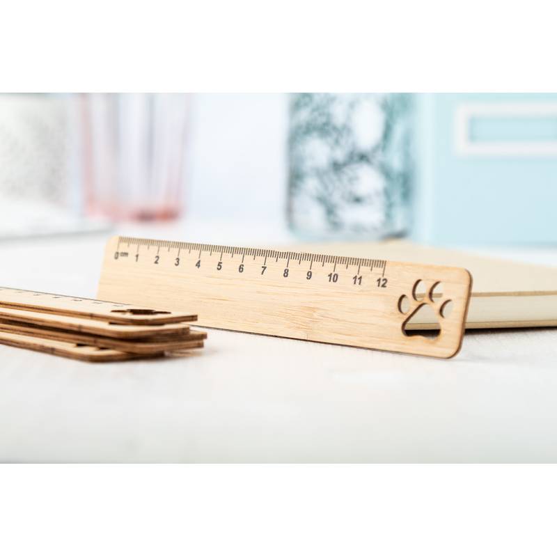 Rooler bambusové pravítko, labka, hnedá Rooler bambusové pravítko, labka, hnedá