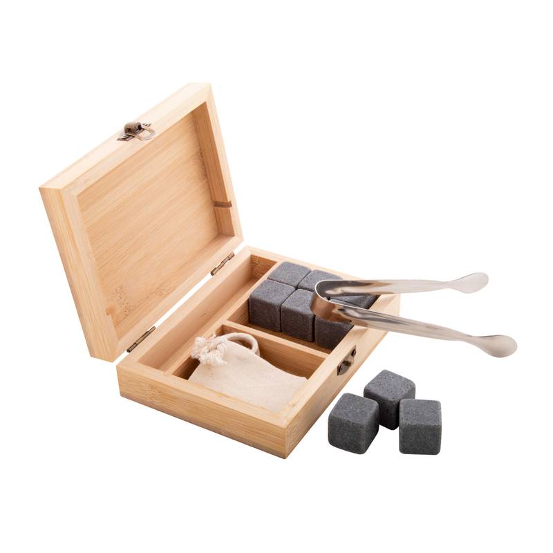 Bourbon sada kamenných kostek ledu, hnědá Bourbon sada kamenných kostek ledu, hnědá