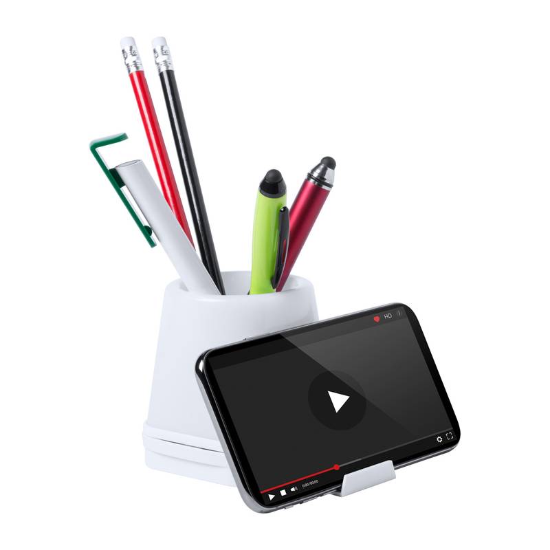 Belind stojan na perá s USB hubom, biela Belind stojan na perá s USB hubom, biela