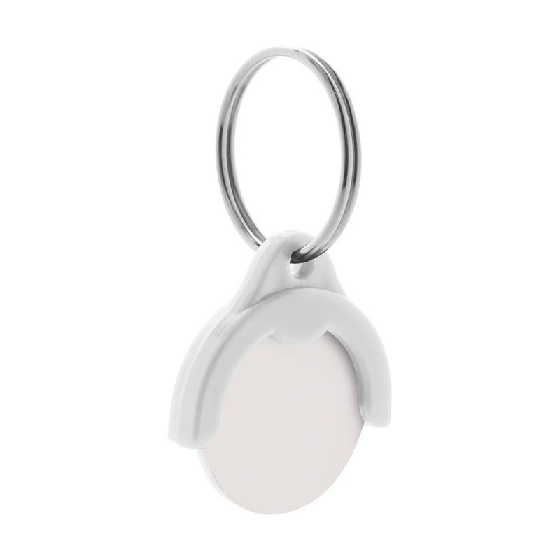 Token přívěsek na klíče s žetonem, bílá Token přívěsek na klíče s žetonem, bílá