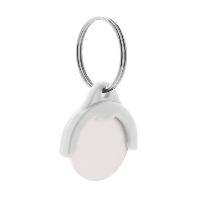 Token přívěsek na klíče s žetonem, bílá Token přívěsek na klíče s žetonem, bílá