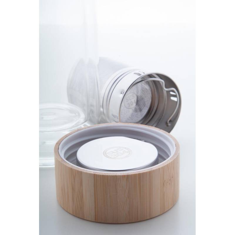 Andina sklenená termo fľaša, hnedá Andina sklenená termo fľaša, hnedá