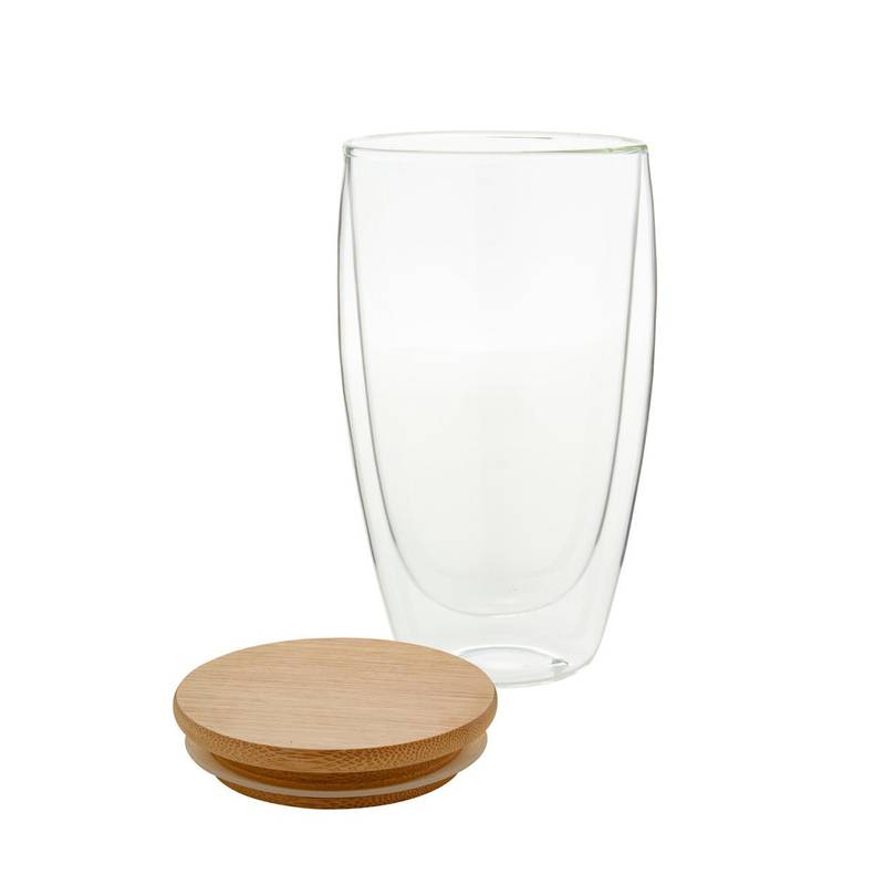 Bondina L sklenený termohrnček, transparentná Bondina L sklenený termohrnček, transparentná