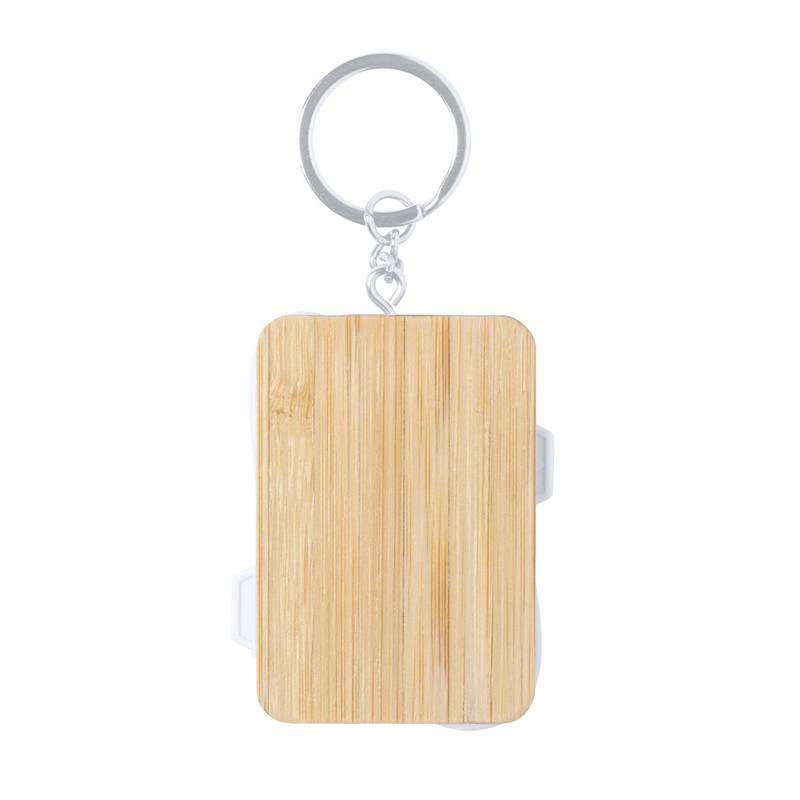 Rusell prívesok na kľúče s USB nabíjacím káblom, biela Rusell prívesok na kľúče s USB nabíjacím káblom, biela