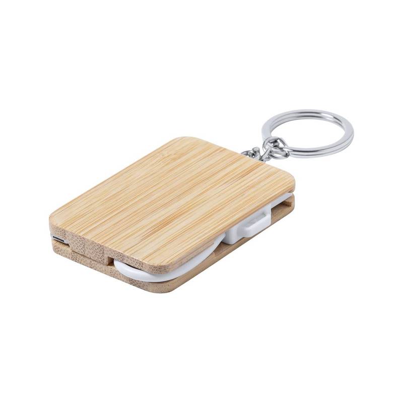 Rusell prívesok na kľúče s USB nabíjacím káblom, biela Rusell prívesok na kľúče s USB nabíjacím káblom, biela