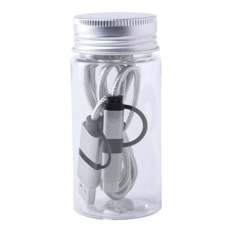 Trentex USB nabíjecí kabel, šedá stříbrná Trentex USB nabíjecí kabel, šedá stříbrná