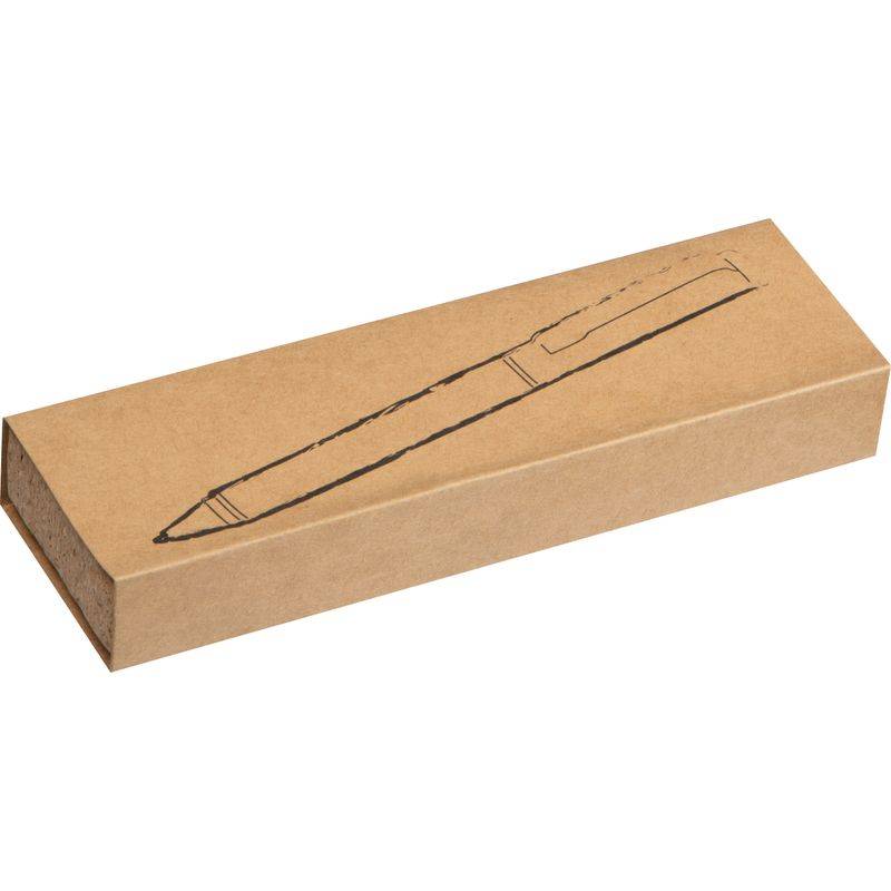 Kovové a korkové kuličkové pero, hnědá béžová Kovové a korkové kuličkové pero, hnědá béžová