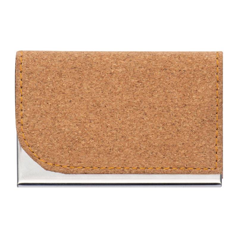Kovový vizitkář s korkovým povrchem, hnědá béžová Kovový vizitkář s korkovým povrchem, hnědá béžová