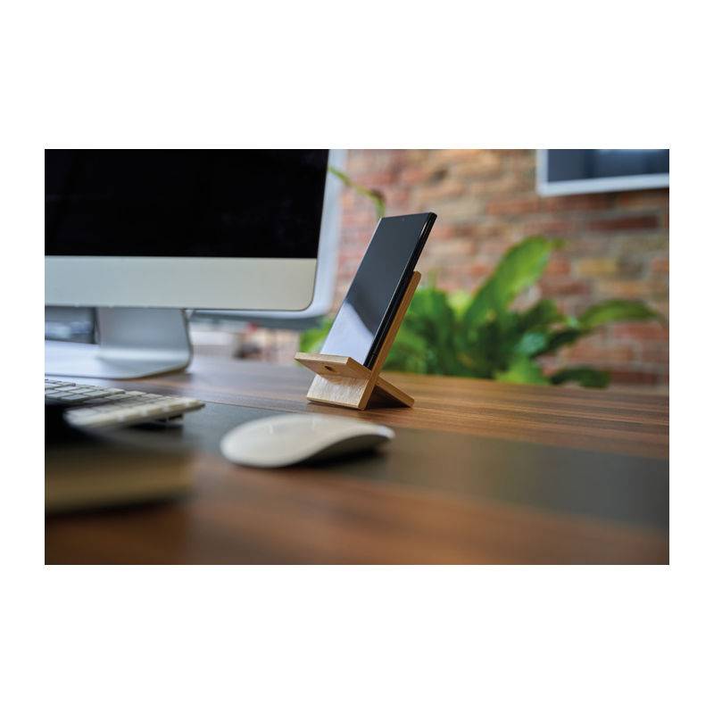 Držiak na mobil z bambusu, hnedá béžová Držiak na mobil z bambusu, hnedá béžová