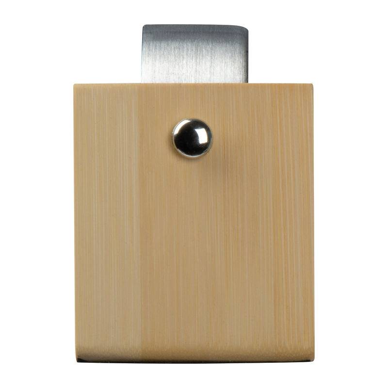 Bambusový držák na pera s hodinami, hnědá béžová Bambusový držák na pera s hodinami, hnědá béžová