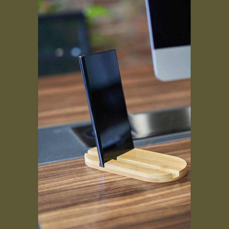 Bambusový držiak na tablet a smartfón, hnedá béžová Bambusový držiak na tablet a smartfón, hnedá béžová
