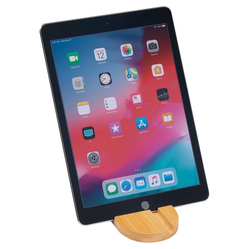 Bambusový držiak na tablet a smartfón, hnedá béžová Bambusový držiak na tablet a smartfón, hnedá béžová