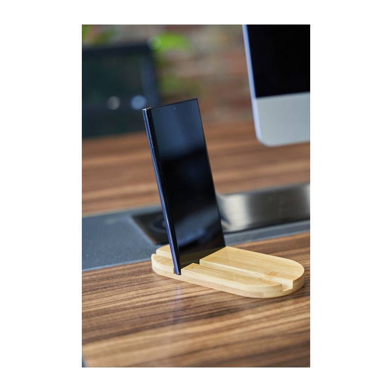 Bambusový držiak na tablet a smartfón, hnedá béžová Bambusový držiak na tablet a smartfón, hnedá béžová