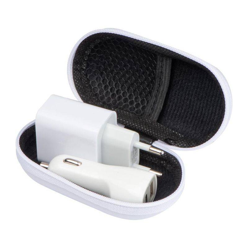 Cestovná sada USB + C Type, biela Cestovná sada USB + C Type, biela