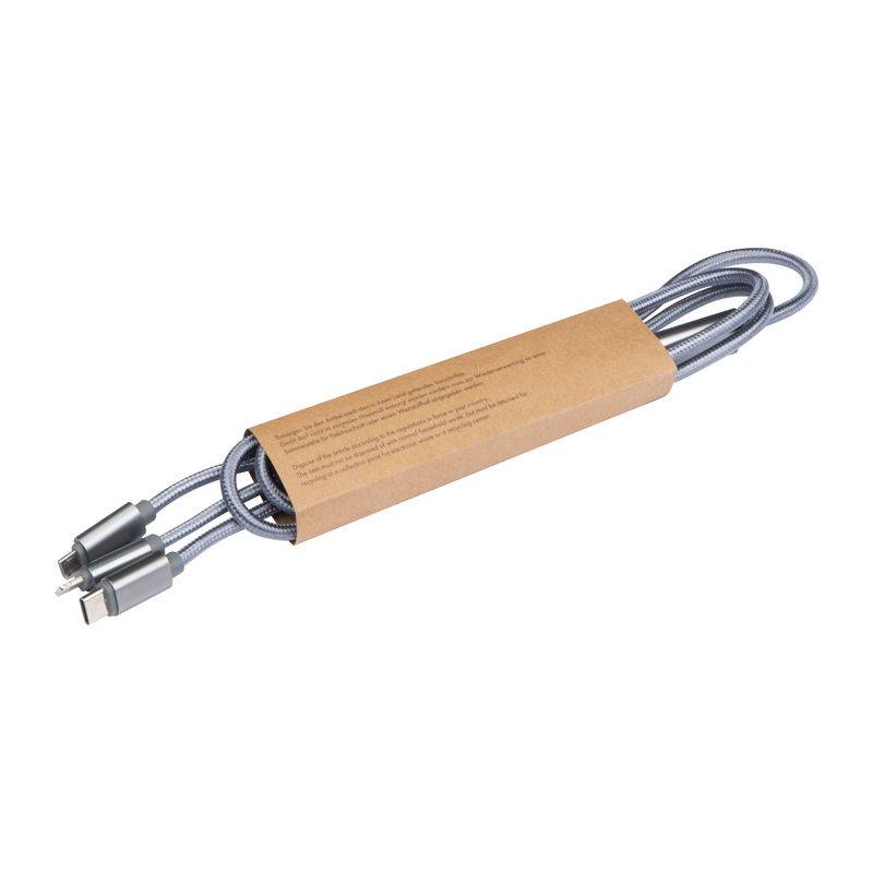 Extra velký nabíjecí kabel 4v1, šedá Extra velký nabíjecí kabel 4v1, šedá