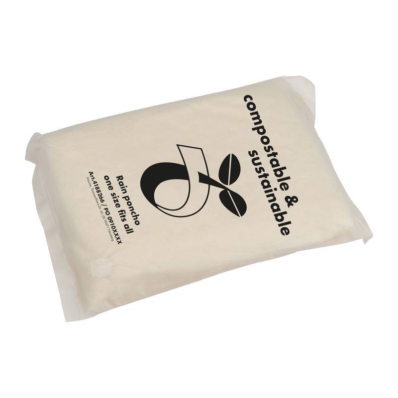 Pláštěnka z PLA v přenosné tašce - kompostovatelná, vícebarevná Pláštěnka z PLA v přenosné tašce - kompostovatelná, vícebarevná