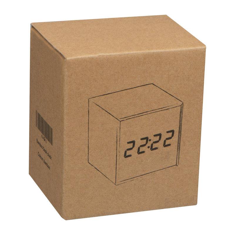 Stolní hodiny s černým displejem, hnědá béžová Stolní hodiny s černým displejem, hnědá béžová