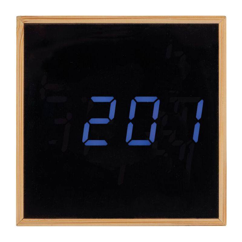 Stolní hodiny s černým displejem, hnědá béžová Stolní hodiny s černým displejem, hnědá béžová