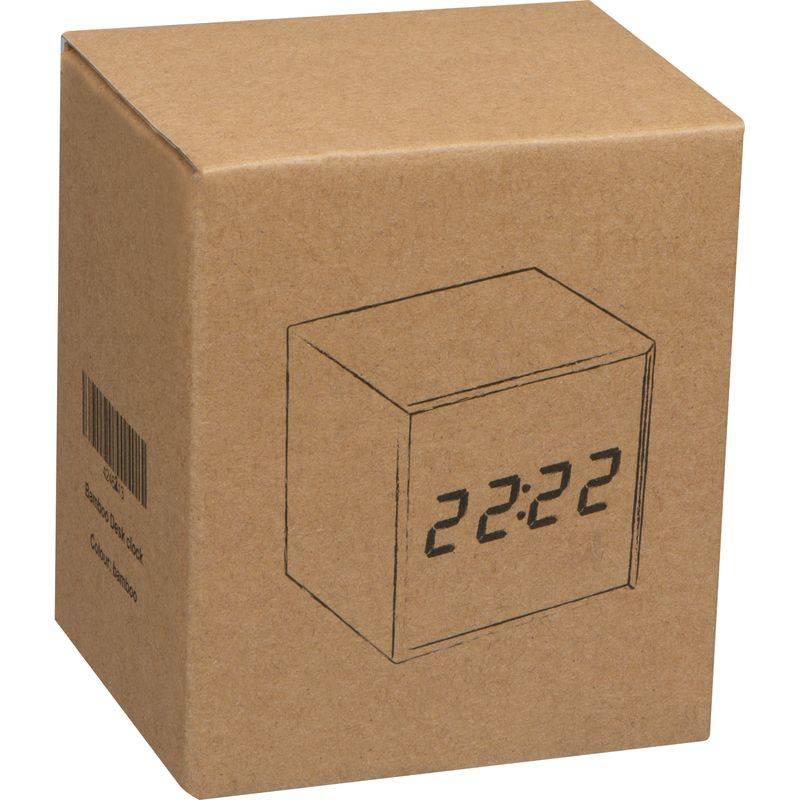 Stolní hodiny s černým displejem, hnědá béžová Stolní hodiny s černým displejem, hnědá béžová