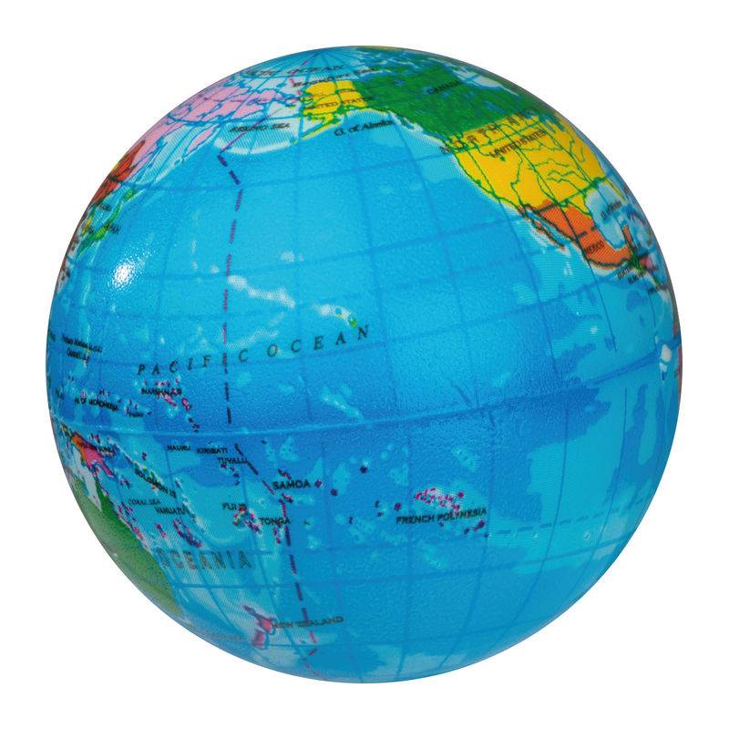 Antistresová lopta Glóbus, viacfarebná Antistresová lopta Glóbus, viacfarebná