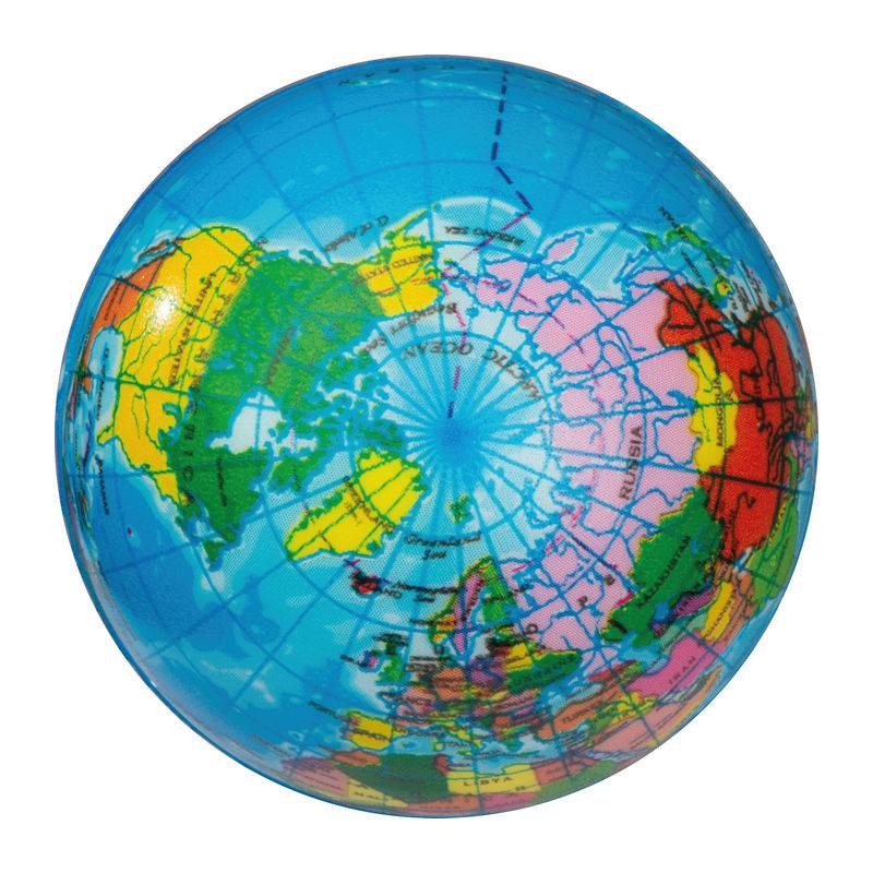 Antistresová lopta Glóbus, viacfarebná Antistresová lopta Glóbus, viacfarebná