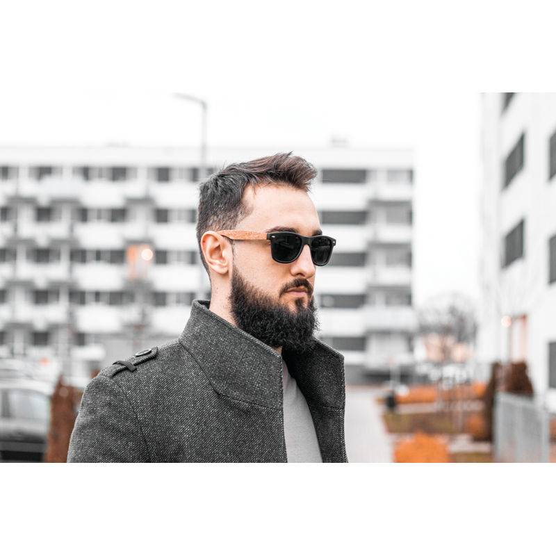 Slnečné okuliare s korkovými ušnicami, hnedá béžová Slnečné okuliare s korkovými ušnicami, hnedá béžová