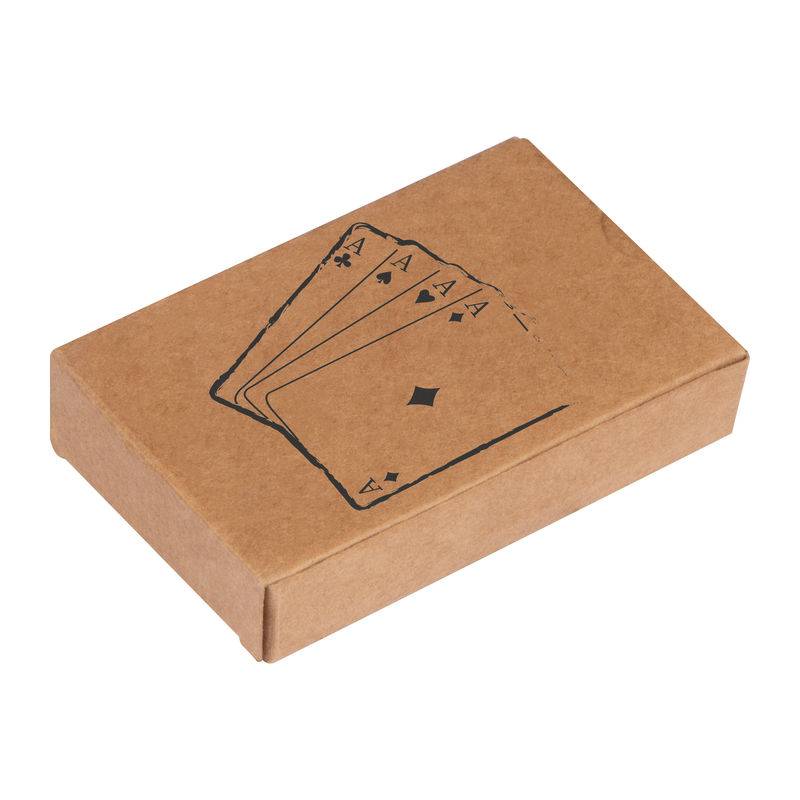 Hrací karty vyrobené z recyklovaného papíru, hnědá béžová Hrací karty vyrobené z recyklovaného papíru, hnědá béžová