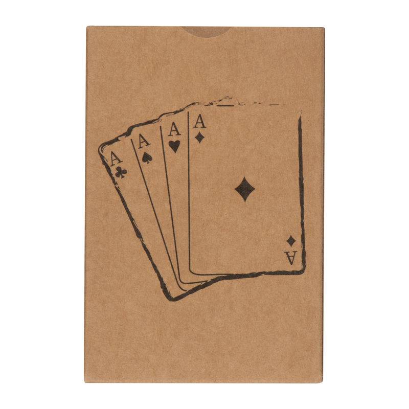 Hrací karty vyrobené z recyklovaného papíru, hnědá béžová Hrací karty vyrobené z recyklovaného papíru, hnědá béžová