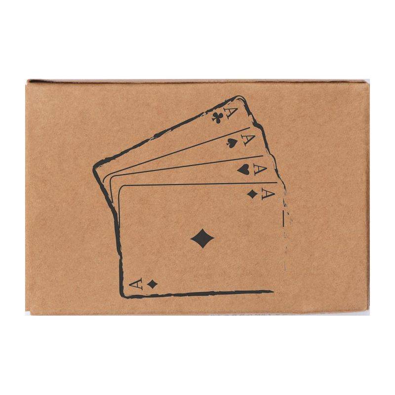 Hrací karty vyrobené z recyklovaného papíru, hnědá béžová Hrací karty vyrobené z recyklovaného papíru, hnědá béžová