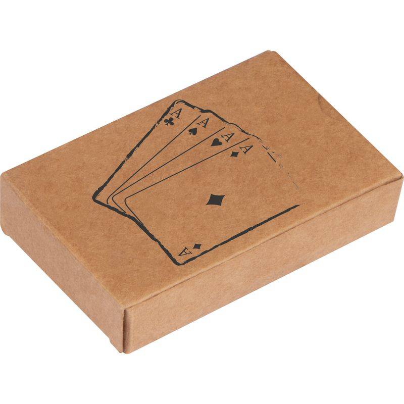 Hrací karty vyrobené z recyklovaného papíru, hnědá béžová Hrací karty vyrobené z recyklovaného papíru, hnědá béžová