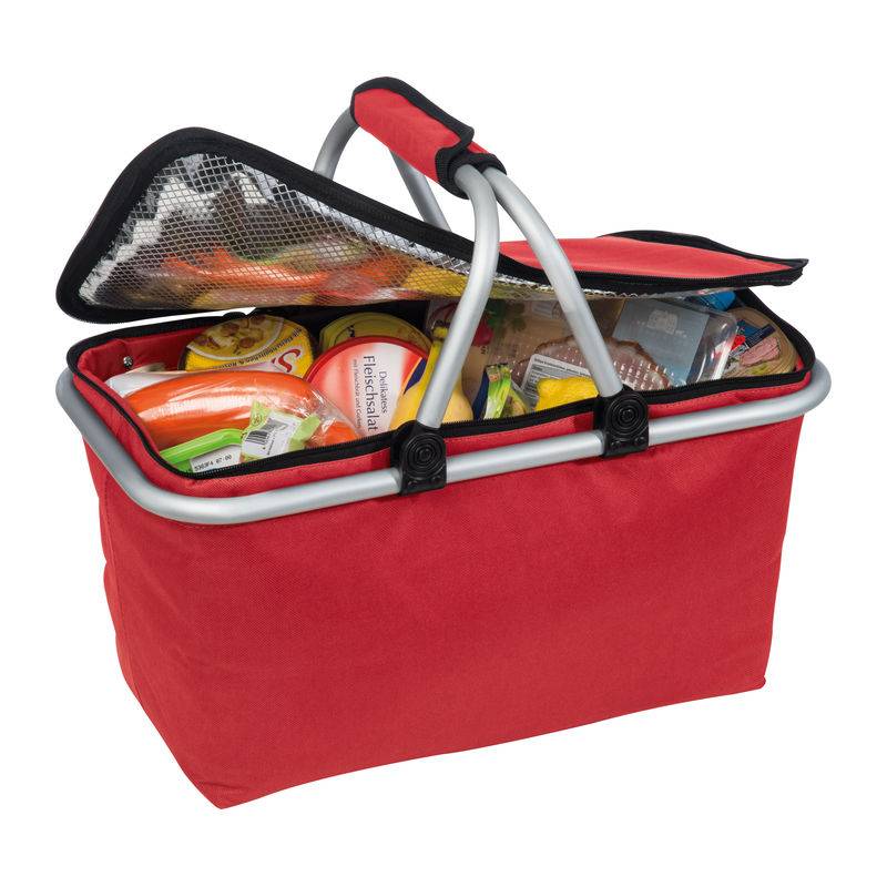 Nákupní košík s chladící funkcí, červená Nákupní košík s chladící funkcí, červená